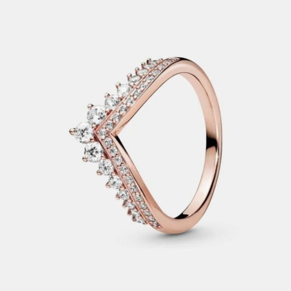 Pandora Princess Wishbone Ring 7.5 - Picture 5 of 8